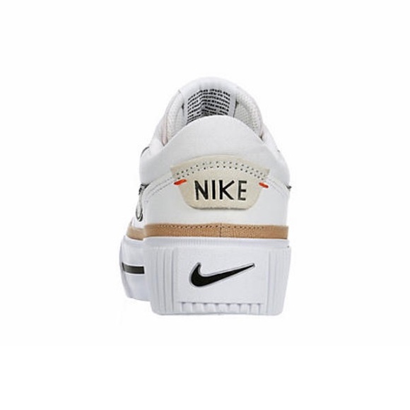 NIKE WOMENS PLATFORM COURT LEGACY LIFT SNEAKER - WHITE - Picture 5 of 7